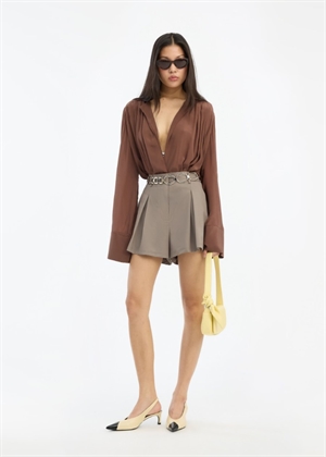 Barna highwaisted shorts Driftwood ROTATE 